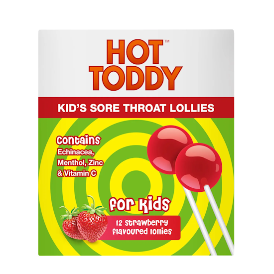 Hot T0ddy Sore Throat Lollies 12s